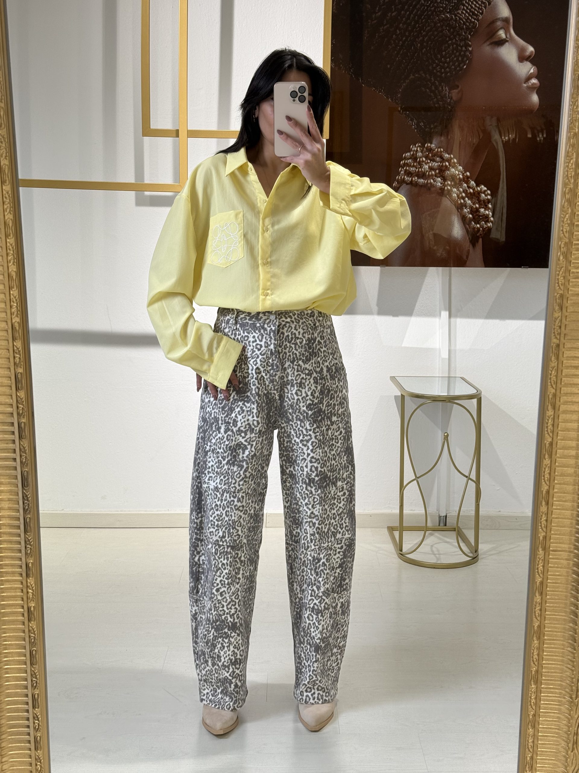 IMG_2988 Leopard Balloon Τζιν Παντελόνι Ψηλόμεσο - Image 1