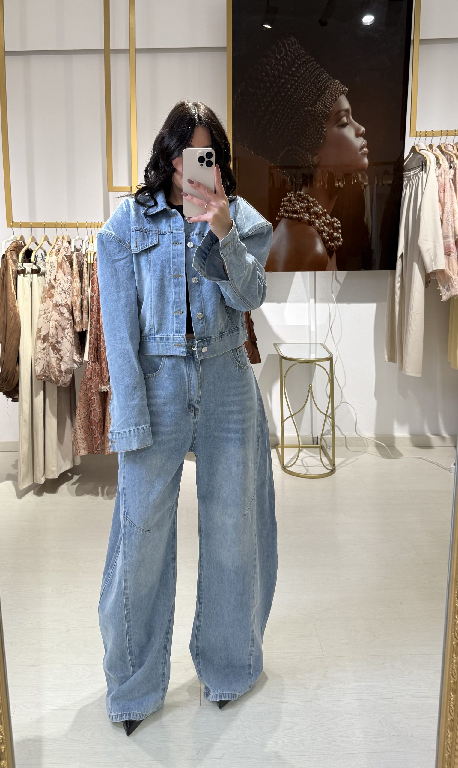 IMG_3647 Σετ Denim Jacket & Barrel Leg Παντελόνα - Image 1