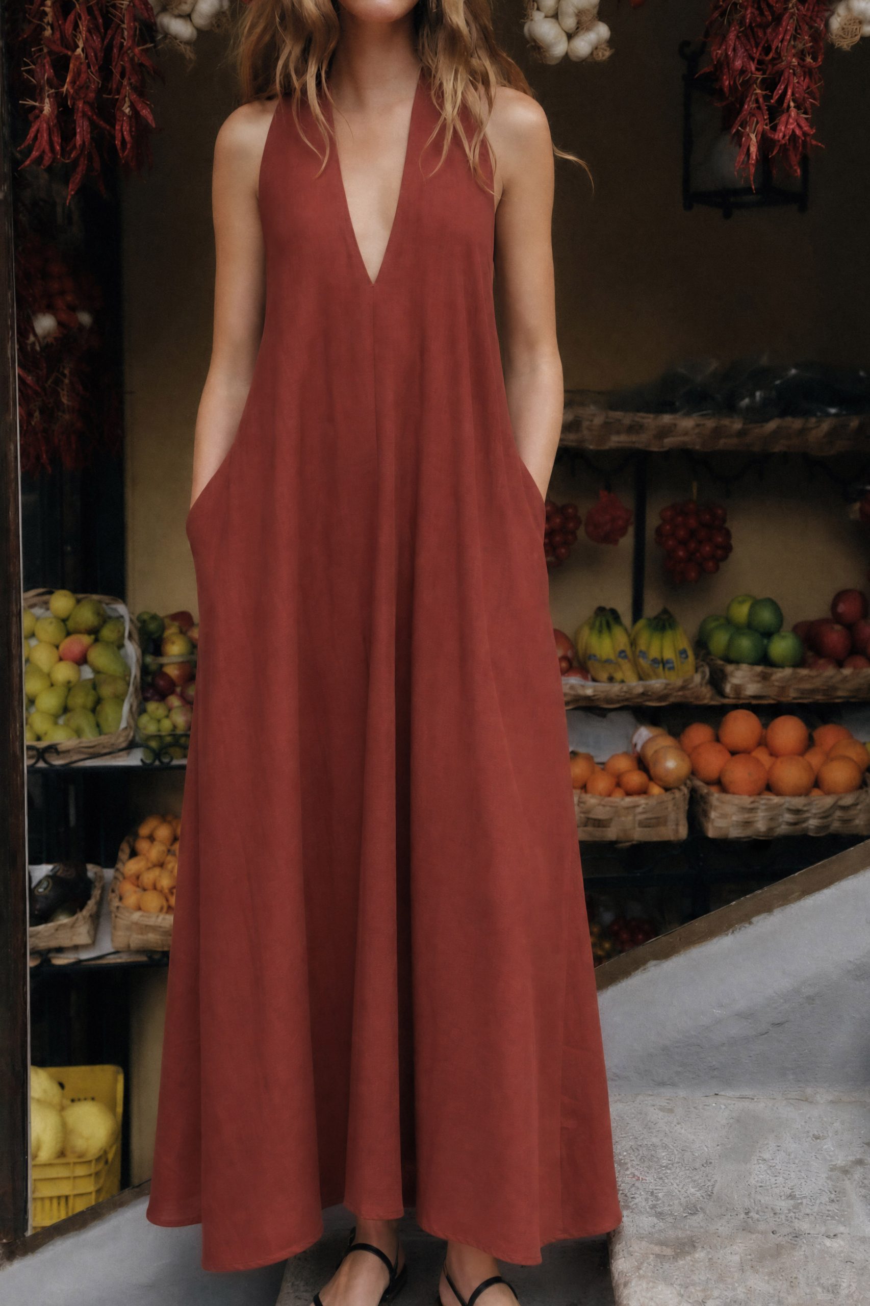 dress-art-lc260374 Φόρεμα Μακρύ Λινό - Image 1
